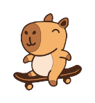 Autocollant Capybara – Skateboard