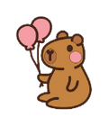 Autocollant Capybara – Ballons