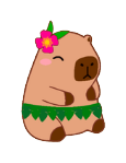 Autocollant Capybara – Hawaï
