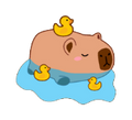 Autocollant Capybara – Bain canards