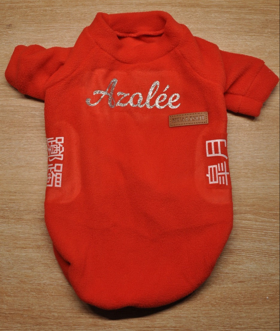 Manteau polaire pour chien personnalisé