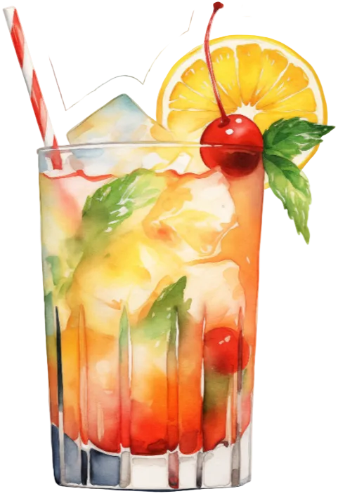 Autocollant Été – Cocktail estival