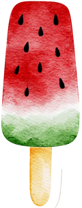 Autocollant Été – Glace pastèque