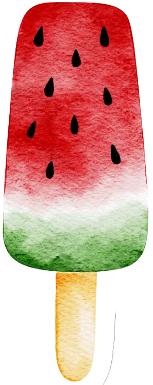Autocollant Été – Glace pastèque