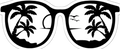 Autocollant Été – Lunettes noir & blanc