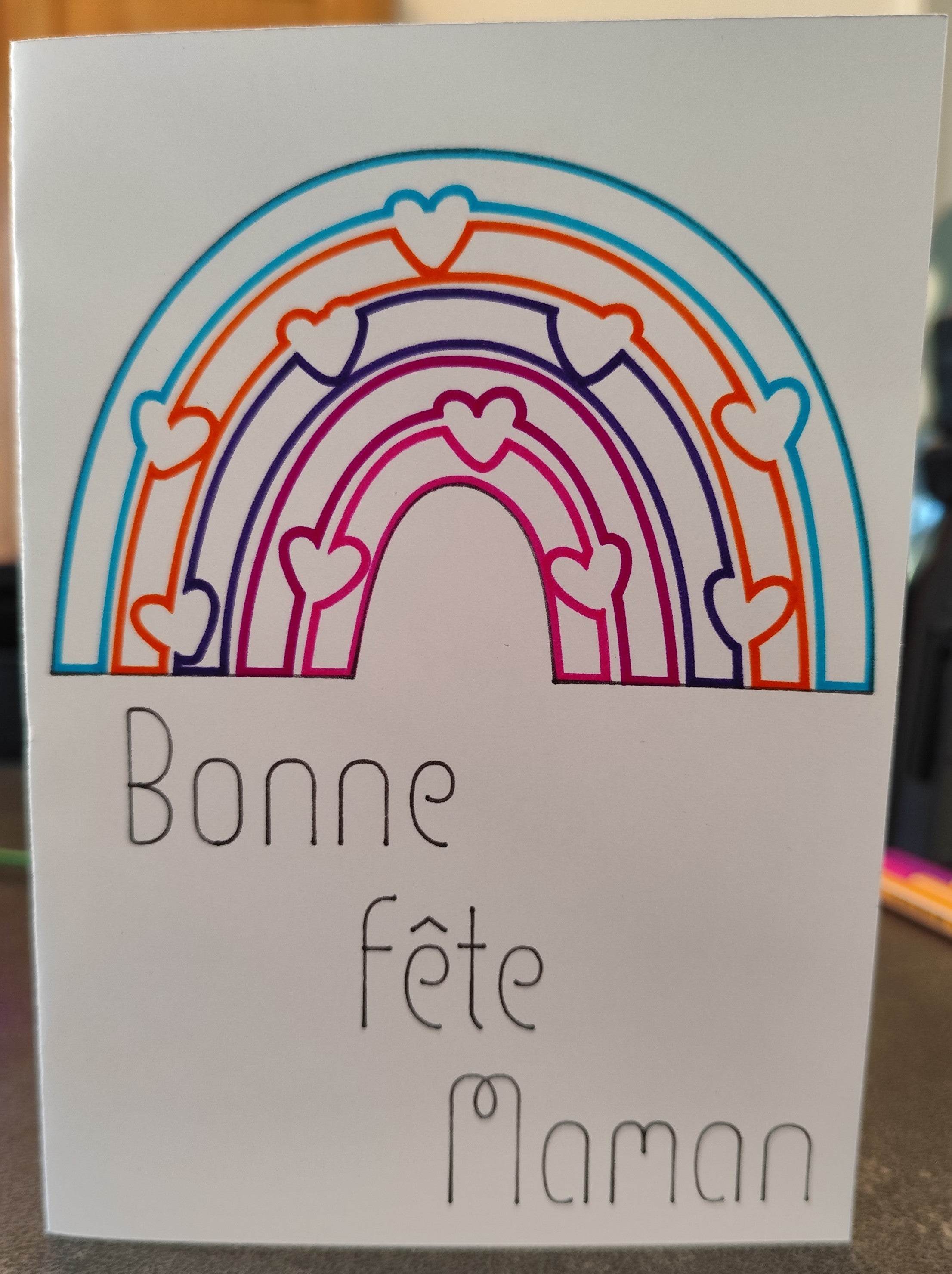 Carte Fête des Mères Arc-en-ciel – Bonne Fête Maman