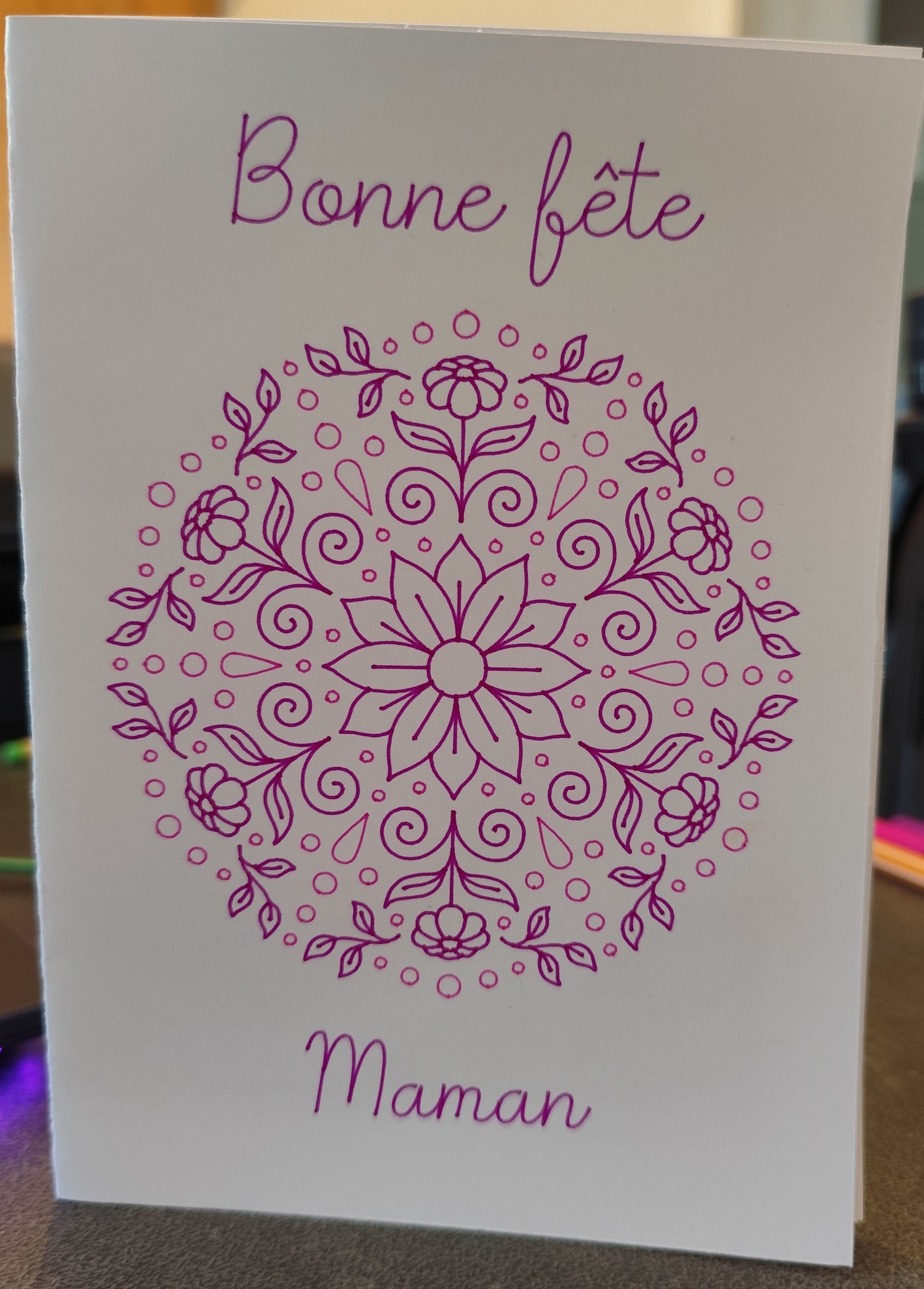Carte Fête des Mères Mandala – Bonne Fête Maman
