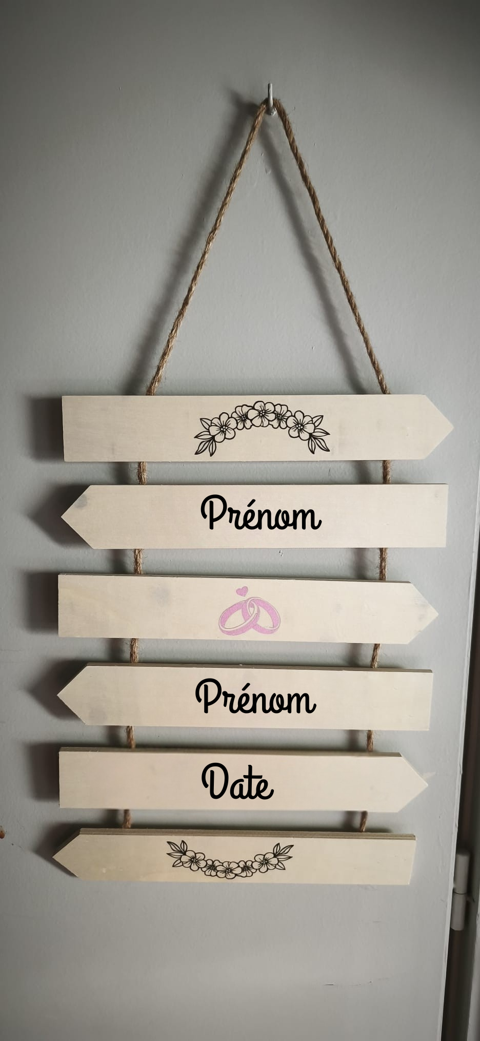 Déco bois personnalisée - Pancarte flèches