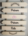 Déco bois flèches personnalisable – 6 flèches