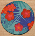 Dessous de verre Hibiscus tropical – Lot de 4