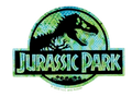 Autocollant Dinosaure – Logo Jurassic Park vert
