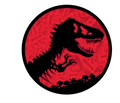 Autocollant Dinosaure – T-Rex fond rouge
