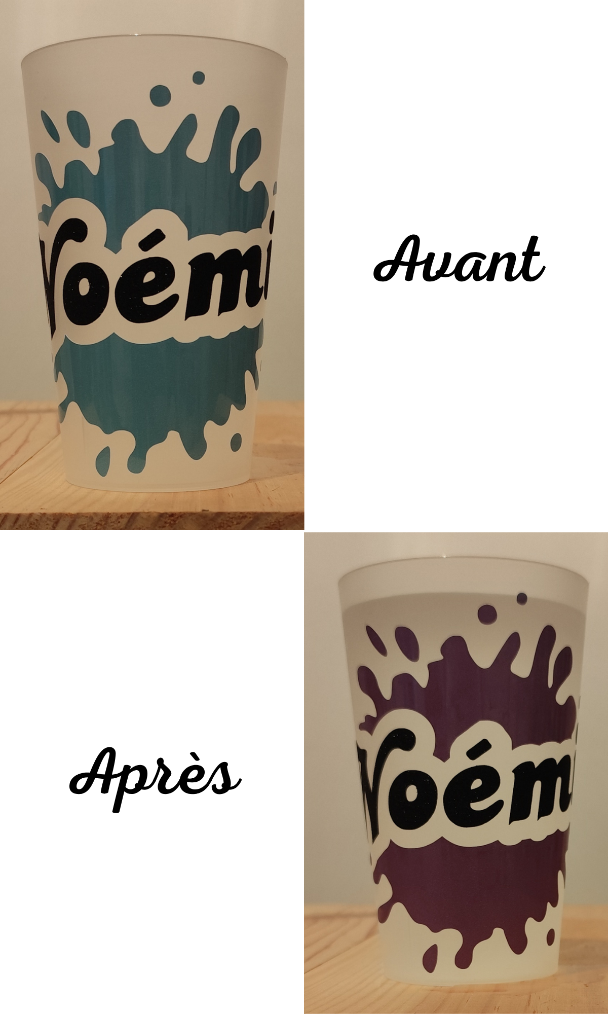 Gobelet personnalisable – Lot de 4