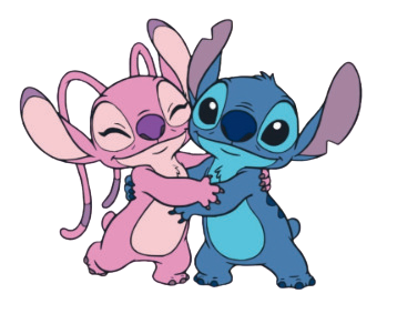 Autocollant Stitch – Stitch & Angel câlin