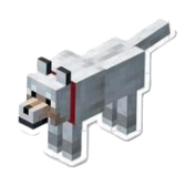Autocollant Minecraft – Loup