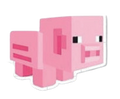 Autocollant Minecraft – Cochon