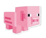 Autocollant Minecraft – Cochon