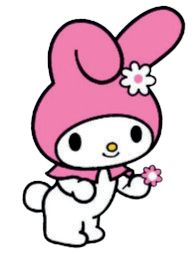Autocollant Kawaii – Lapin rose