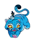 Autocollant Kpop – Chat bleu
