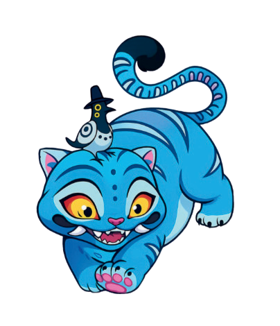 Autocollant Kpop – Chat bleu