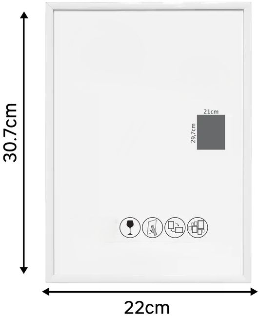 Cadre PVC LILA personnalisable – Superposition papier coloré / adhésif (21x29,7)