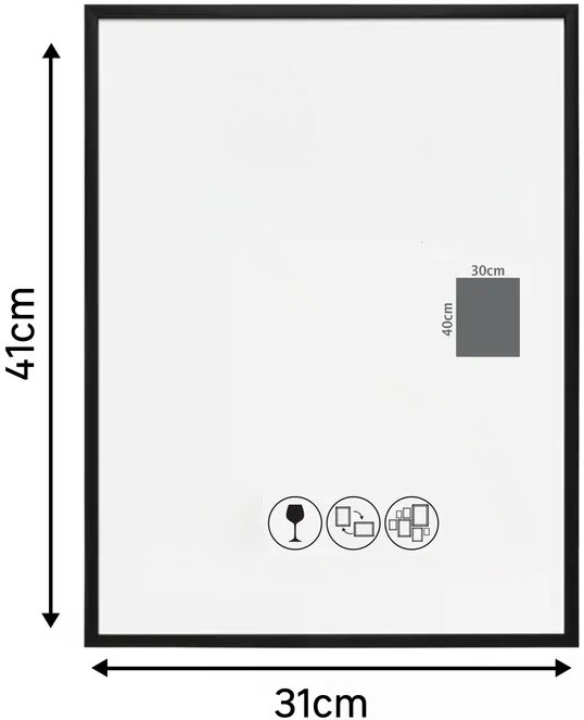 Cadre PVC personnalisable – Vinyle adhésif (30x40)