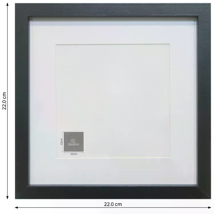Cadre bois personnalisable – Superposition papier coloré / adhésif (20x20)