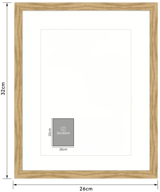 Cadre bois personnalisable – Superposition papier coloré / adhésif (24x30)