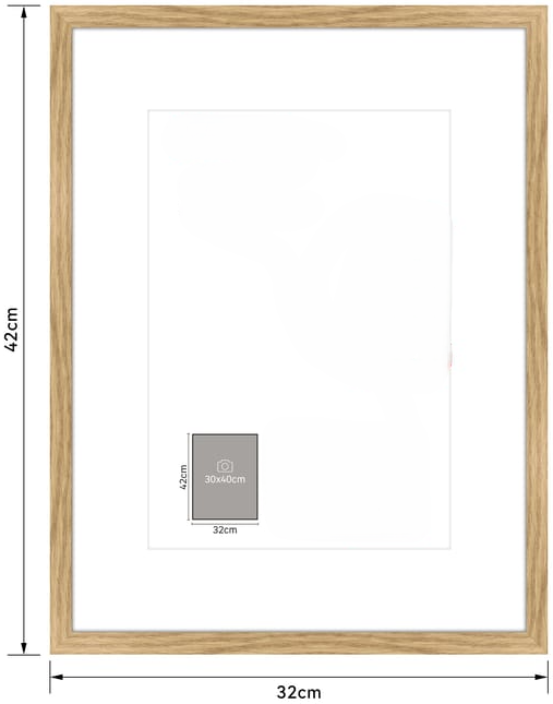 Cadre bois personnalisable – Vinyle adhésif (30x40)