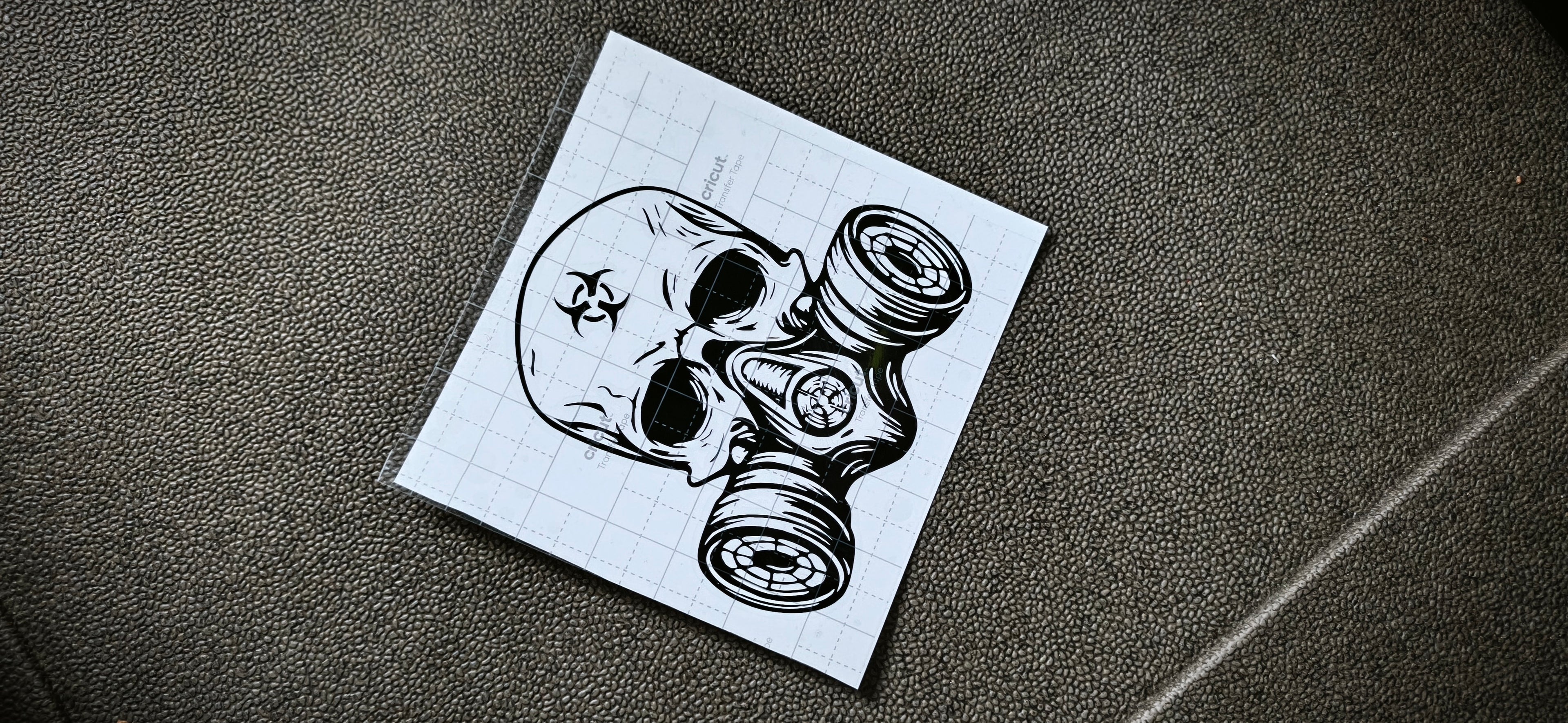 Sticker véhicule Tête de mort masque – 15x15cm