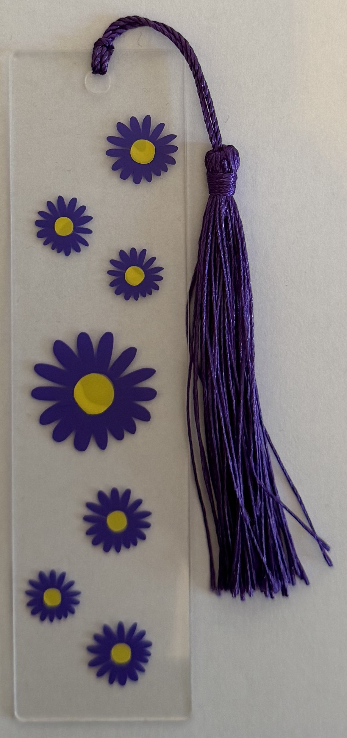 Marque-page acrylique – Marguerites violettes