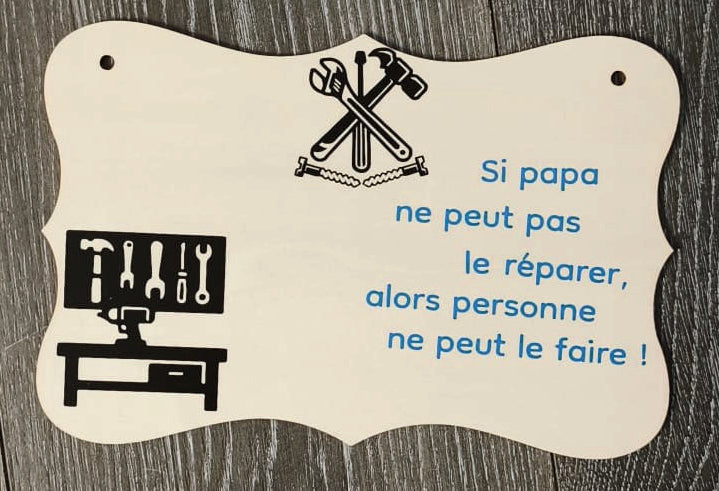 Pancarte bois Fête des Pères