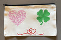 Pochette Cœur trèfle & Double cœur – 13x21cm