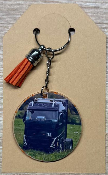 Porte-clé acrylique personnalisé – Prénom & Photo – Ø5cm