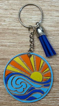 Porte-clé acrylique – Mer & Soleil – Ø5cm