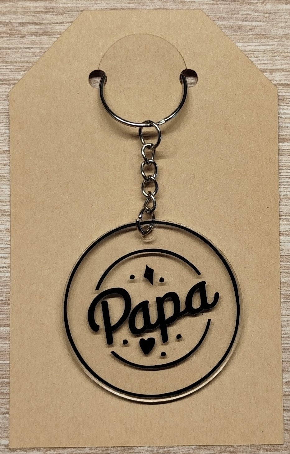 Porte-clé acrylique Papa – Ø5cm