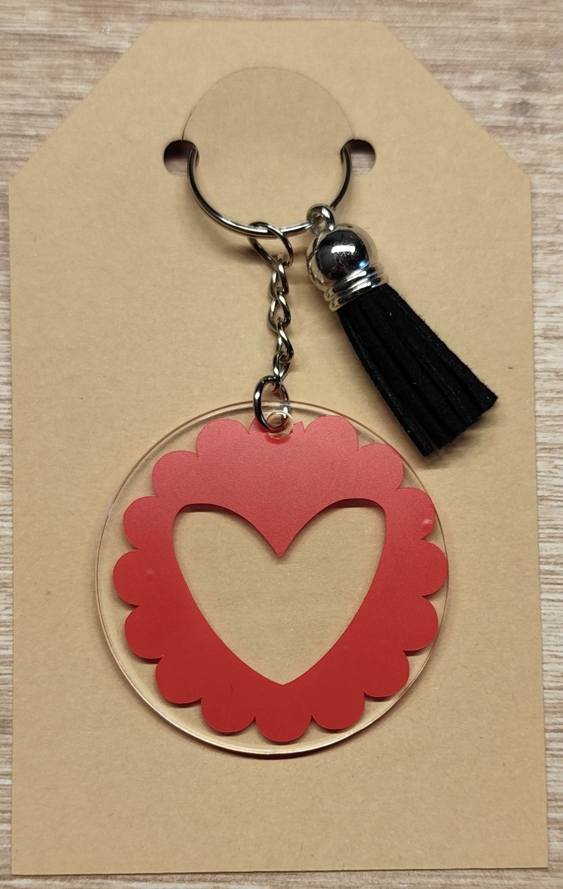 Porte-clé acrylique Intérieur cœur – Ø5cm