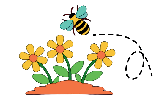 Autocollant Printemps – Abeille fleurie