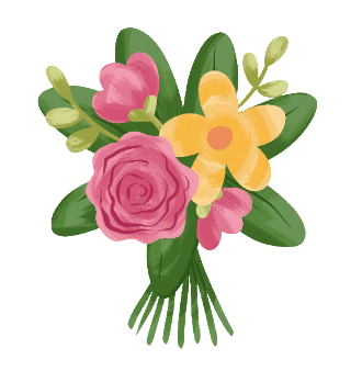 Autocollant Printemps – Bouquet de fleurs