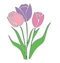Autocollant Printemps – Bouquet de tulipes