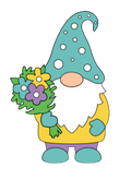Autocollant Printemps – Gnome bleu
