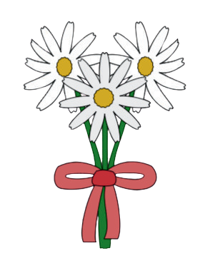 Autocollant Printemps – Bouquet marguerites