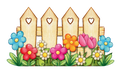 Autocollant Printemps – Portail fleuri