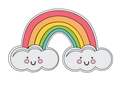 Autocollant Printemps – Arc-en-ciel nuage