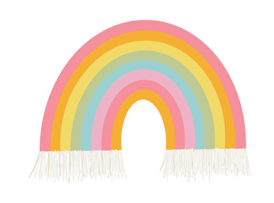 Autocollant Printemps – Arc-en-ciel à franges