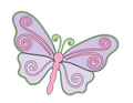 Autocollant Printemps – Papillon violet