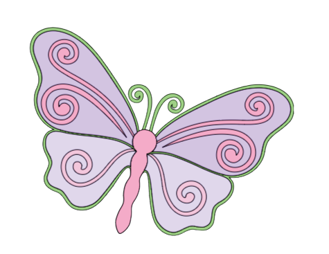 Autocollant Printemps – Papillon violet