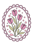 Autocollant Printemps – Cadre tulipe