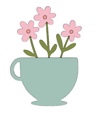 Autocollant Printemps – Tasse fleurie