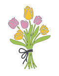 Autocollant Printemps – Bouquet de tulipes
